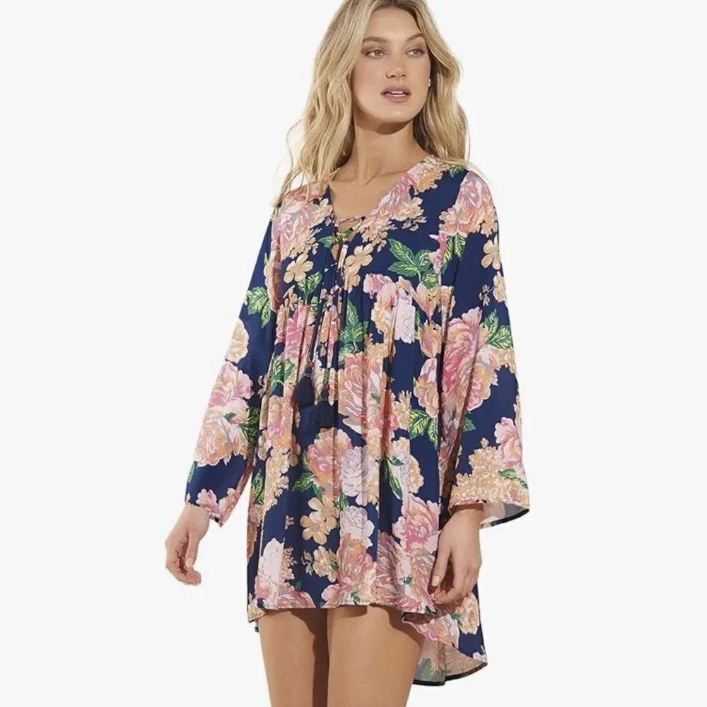Maaji Women's Peony Helena Tunic Swimwear Cover Up Dress Size M